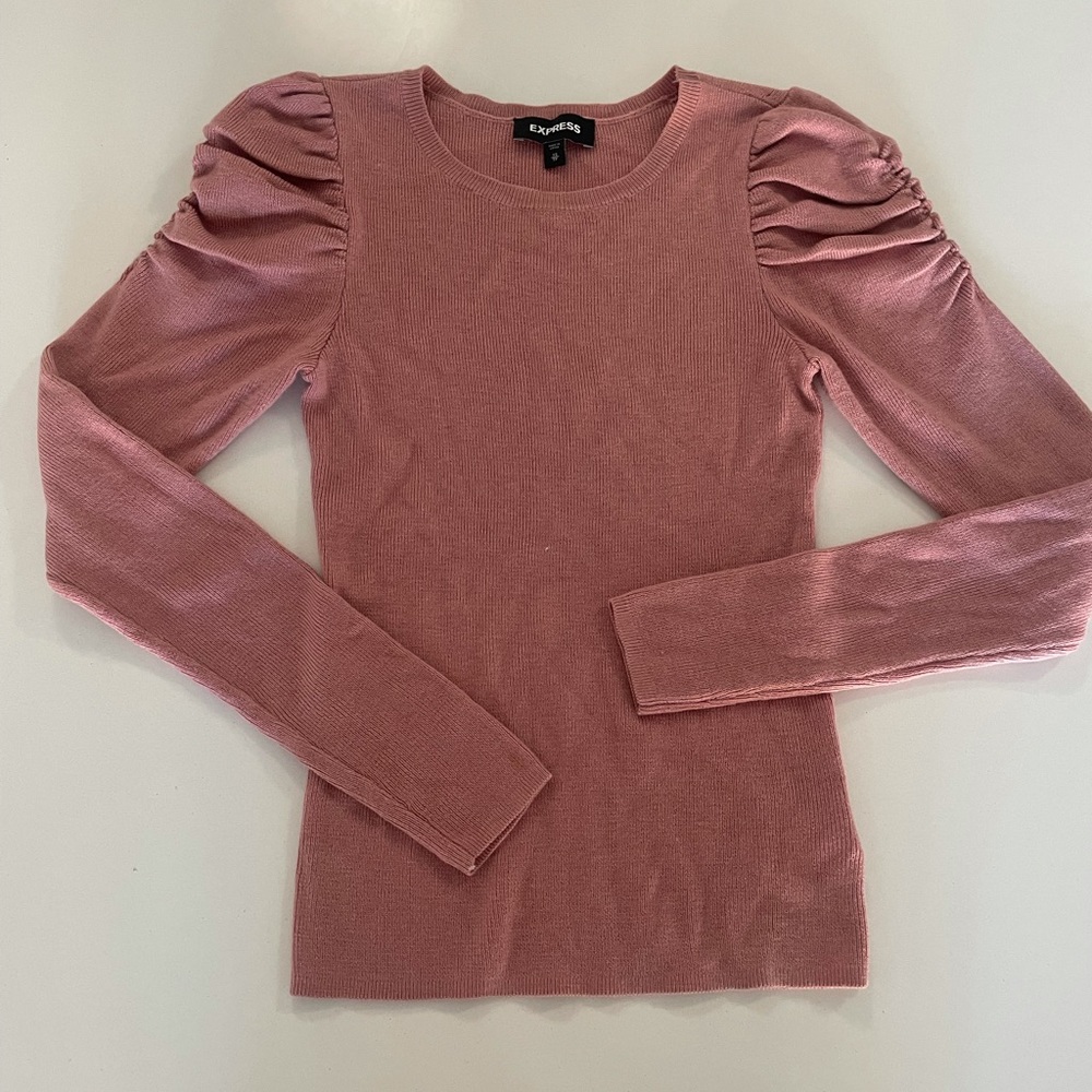 Pink Poof Shoulder Sweater